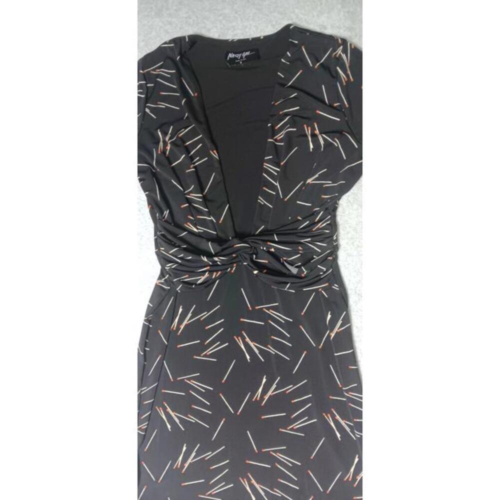 Nasty Gal Mini Dress Womens Size Small Black Long Sleeve Match Stick Design... - Picture 4 of 12